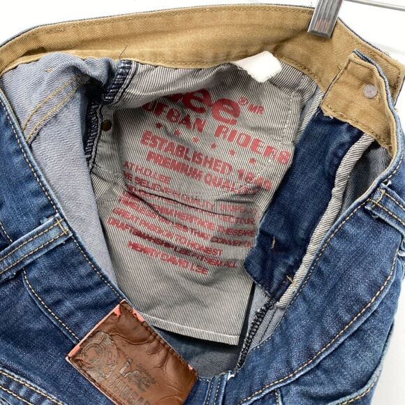 LEE Shorts Dungarees Women's Jean Denim High Rise 5 Pocket Belt Loops Vintage - Picture 12 of 14
